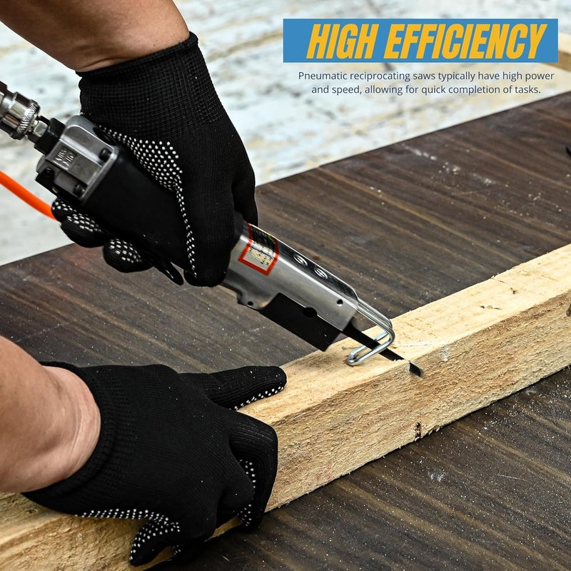 Mefape Air Reciprocating Saw Kit, Pneumatic Metal Cutting Saw Tools with 6pcs 24T 32T Blades, Handheld Power Metal Saw, Heavy Duty Aluminum Alloy Saber Saw - Image 2